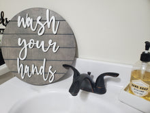 Load image into Gallery viewer, 3D wash your hands, Bathroom Wood Sign, Farmhouse Bathroom Decor, Laundry Room sign, Country Bathroom Decor, Kids bathroom
