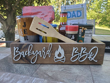 Load image into Gallery viewer, 3D Backyard BBQ Box- Backyard BBQ - BBQ Caddy - Camping Station - BBQ Bar - Father&#39;s Day gift- Outdoor Food Tray - Camping food station
