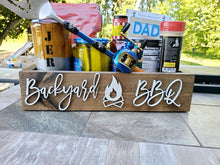 Load image into Gallery viewer, 3D Backyard BBQ Box- Backyard BBQ - bbq Caddy - Camping Station - bbq Bar - Father&#39;s Day Gift- Grill Caddy - Smores Kit - Outdoor for Men

