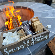 Load image into Gallery viewer, 3D Smores station box - Smores box - Camping station - Smores Bar - Smores - Camping food box - Outdoor Food Tray
