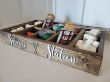 Load image into Gallery viewer, Large 3D Smores station box - Smores box - Camping station - Smores Bar - Smores - Camping food box - Outdoor Food Tray
