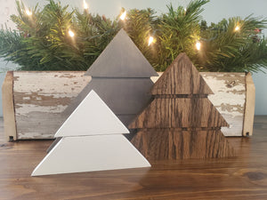 Set of 3 Wooden Christmas Trees, Mantel decor, Fireplace Decor, Woodland Decor, Holiday Decor