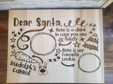 Load image into Gallery viewer, Engraved Santa tray - Santa Cookie Tray - Personalized Santa tray Christmas Eve tray - Christmas Eve gift
