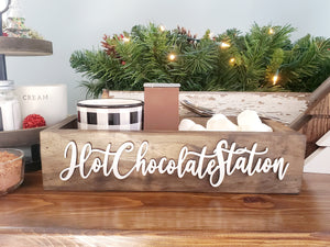 3D Hot Chocolate Station box - Chocolate box - Drink station - Hot Chocolate Bar - Dessert Bar - Camping food box - Outdoor Food Tray
