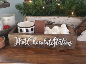 3D Hot Chocolate Station box - Chocolate box - Drink station - Hot Chocolate Bar - Dessert Bar - Camping food box - Outdoor Food Tray