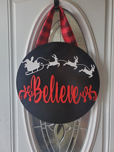 3D Santa Believe Door sign - Christmas Vacation sign - Christmas sign - Christmas door sign - Christmas decor - Christmas Believe sign
