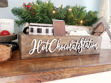 Load image into Gallery viewer, 3D Hot Chocolate Station box - Chocolate box - Drink station - Hot Chocolate Bar - Dessert Bar - Camping food box - Outdoor Food Tray
