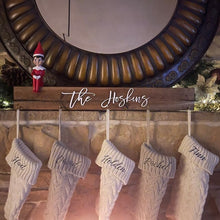Load image into Gallery viewer, 3D Personalized Stocking Holder Box, Mantel decor, Fireplace Decor, Personalized Stocking holder, Family Stockings
