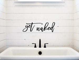Get Naked wood sign | Bathroom sign | bathtub sign | Bathroom decor | Get Naked | Funny bathroom decor | Wood Cut out