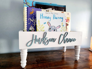 Personalized 3d Book storage Box, Baby Shower Gift, Book Box, Book Storage, Gift for Baby, Book caddy, Kids room storage, gift for baby boy