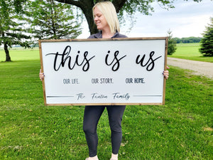3D This Is Us Our Life Our Story Our Home | This Is Us Sign | Wedding Gift  | This Is Us Wall Decor | This Is Us family sign