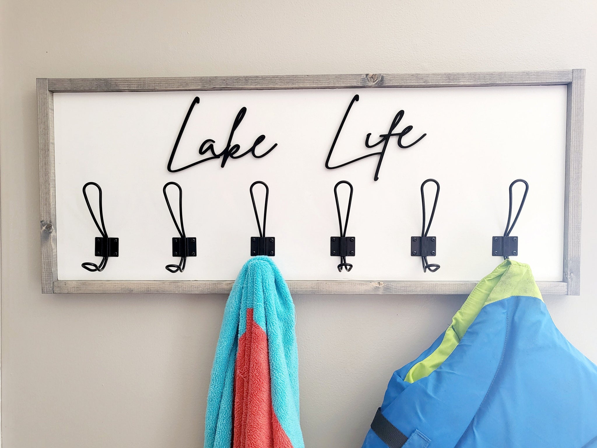 3D Lake Life towel hooks - Cabin Bathroom Decor - Welcome to the