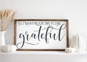 So many reasons to be grateful sign, Boho, Fall Decor, Halloween sign, Fall Wall Decor, October Sign, I love Fall