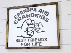 Fist bump sign, gift for Dad, Gift for Grandpa, Grandkids sign, Grandparents gift, Father's Day Gift, Gift for Dad