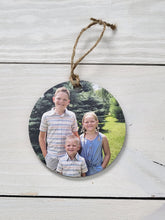 Load image into Gallery viewer, Wooden Photo Christmas Tree Ornament

