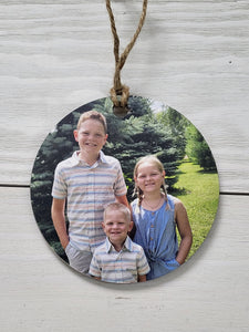 Wooden Photo Christmas Tree Ornament