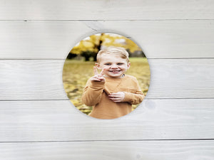Custom Wood Photo, Round Picture Printed on Wood, Picture or Photo Printed on Wood, Wood Photo Print, Custom Wood Sign, Image on Wood,