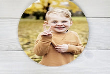 Load image into Gallery viewer, Wooden Photo Christmas Tree Ornament
