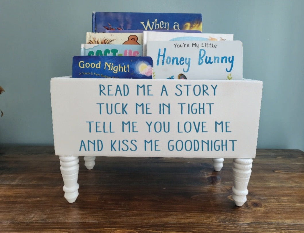 Read me a story, tuck me in tight Book Bin - Book Storage - Books - Toy Storage - Bookcase - Nursery Decor - Baby Shower Gift - Birthday