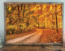 Load image into Gallery viewer, Fall Windy Road Sign, Fall Primitive Wall Decor, Modern Farmhouse Fall Decor, Vintage Style Halloween Sign, Halloween Shelf Decor
