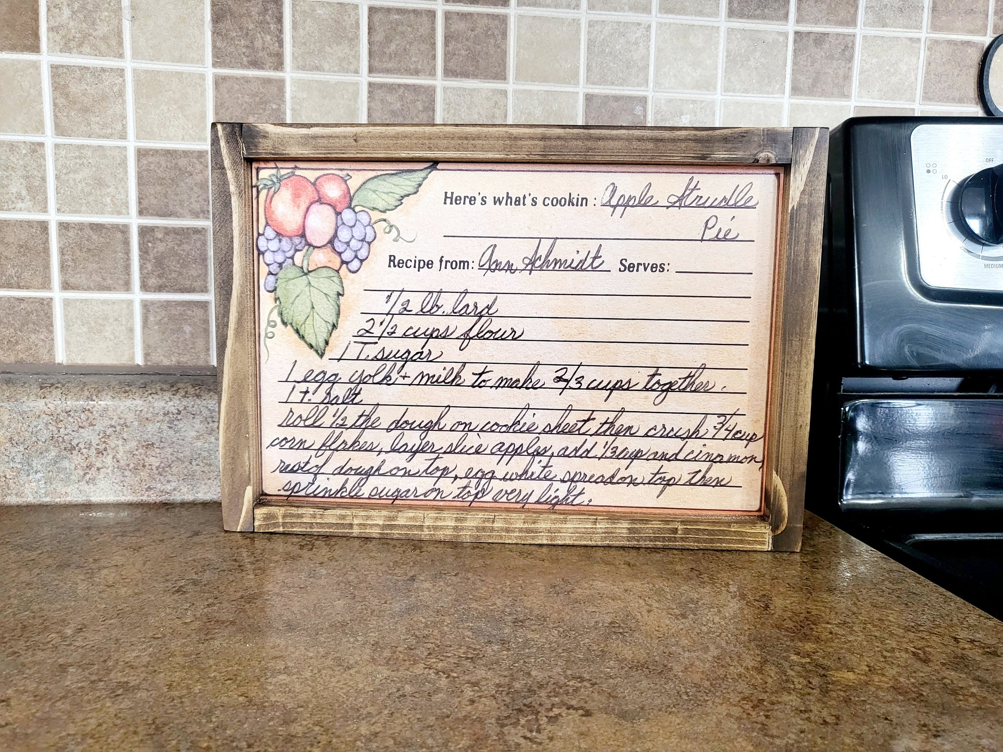 Wood Recipe sign | Family Recipe Sign | Recipe Handwriting | Handwritt ...