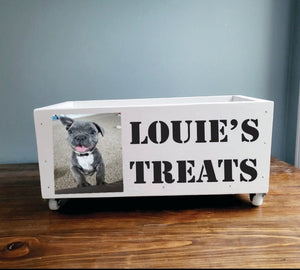 Personalized Pet Photo Printed on Wooden Treat Box