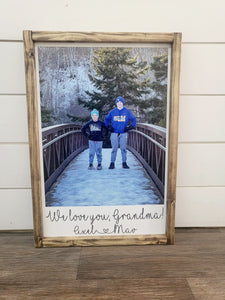 Wood Framed Photo Gift For Dad or Gift For Grandpa
